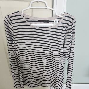 The Limited Black and White Striped Top